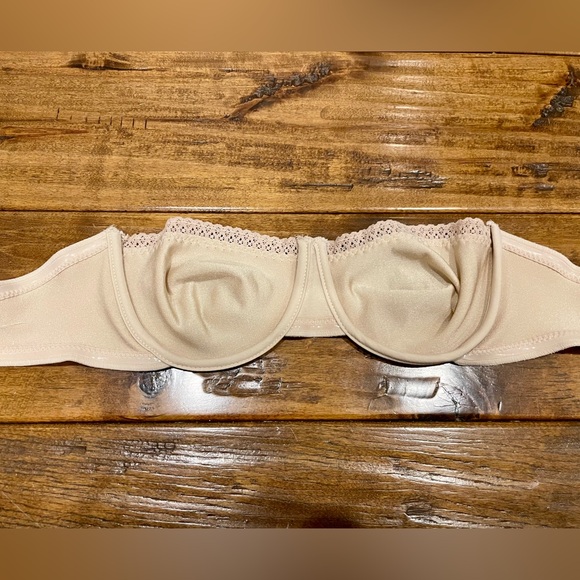 Vintage 34B beige strapless Wonderbra bra - Picture 5 of 9